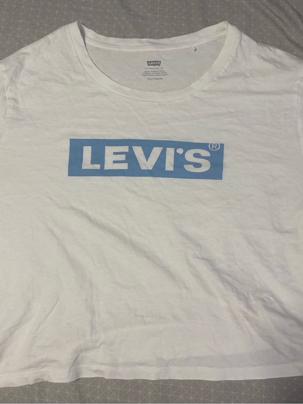 Levi's White Tee with Blue Logo